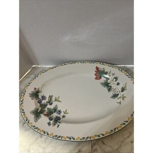 AVON Julie Pople Large Porcelain Serving Platter Country Fruit Collection